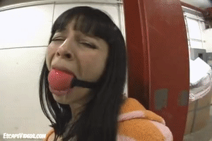 escapevideos.com - Alexis Ball Gagged Hopping Miniskirt thumbnail